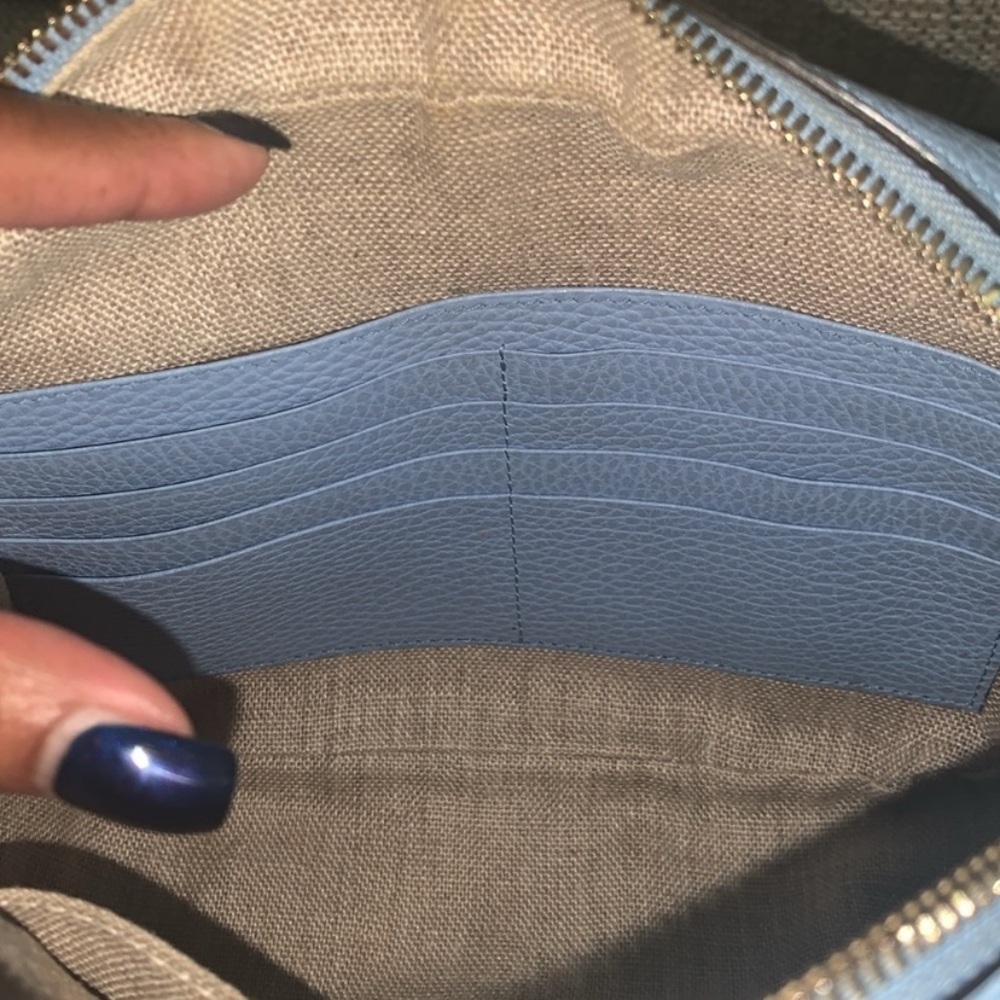 🩵🤎Gucci Tan and Blue Crossbody Bag and Matching Belt🩵🤎 - Picture 10 of 16